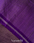 Deep Purple with Sequin Embroidery Pure Muslin Silk Handloom Saree