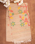 Ivory Jamdani Pure Muslin Silk Handloom Saree