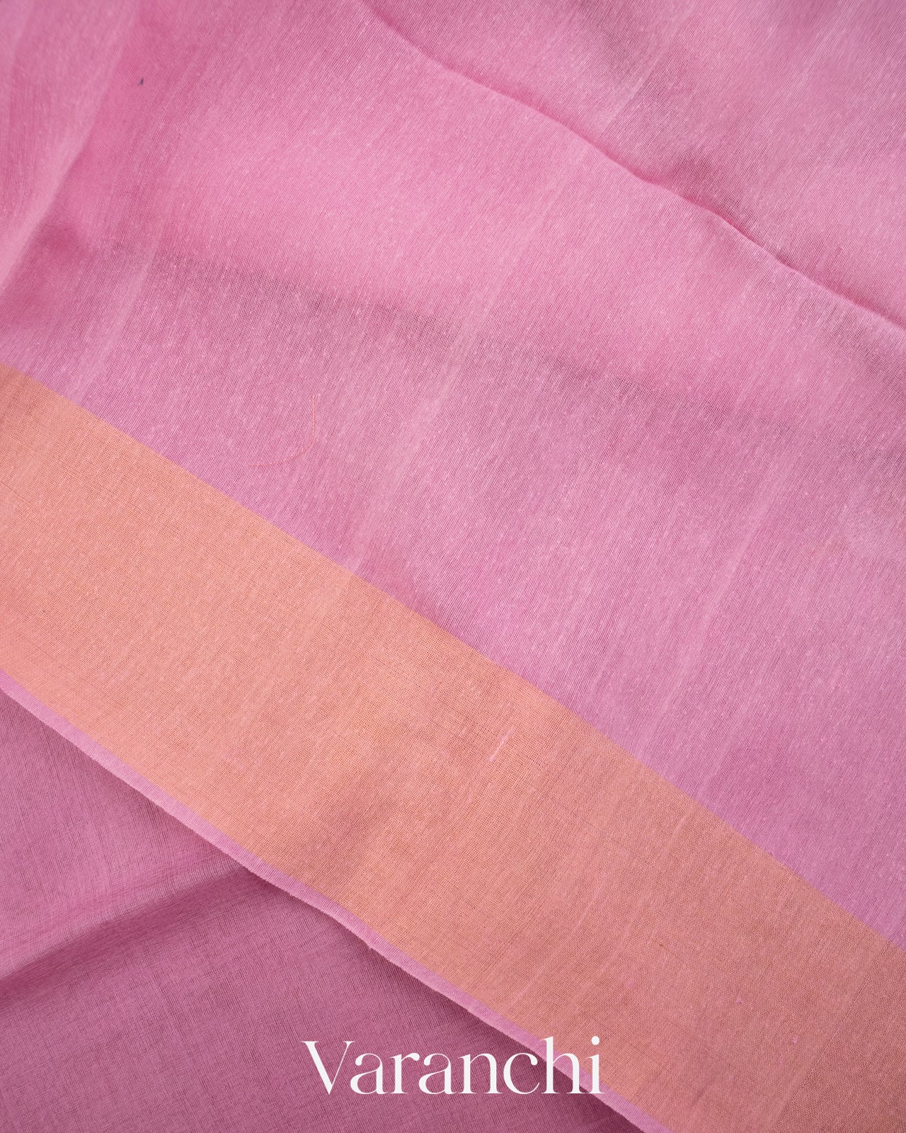 Rose Pink Pure Muslin Jamdani Silk Handloom Saree