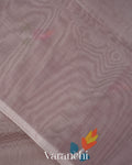 Muted Lilac Jamdani Pure Muslin Silk Handloom Saree