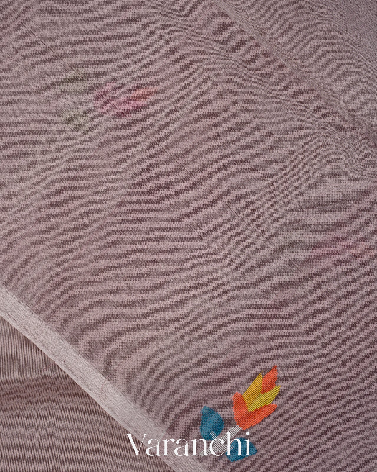 Muted Lilac Jamdani Pure Muslin Silk Handloom Saree