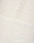 Off White Pure Muslin Silk with Jamdani Pallu Handloom Saree