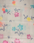 Offwhite Jamdani Pure Muslin Silk Handloom Saree