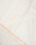 Off White Pure Muslin Silk with Jamdani Pallu Handloom Saree