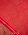 Brick Red with Sequin Embroidery Pure Muslin Silk Handloom Saree