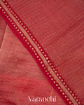 Brick Red with Sequin Embroidery Pure Muslin Silk Handloom Saree