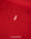 Red Jamdani Pure Muslin Silk Handloom Saree