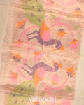 Off White Pure Muslin Jamdani Silk Handloom Saree