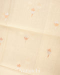 Off White Pure Muslin Jamdani Silk Handloom Saree