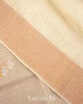 Off White Pure Muslin Jamdani Silk Handloom Saree