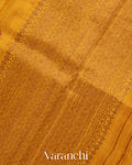 Turmeric Yellow Borderless Pure Raw Silk Handloom Saree