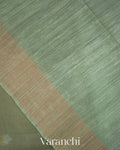 Muted Green Jamdani with Paithani Pallu Pure Muslin Silk Handloom Saree 