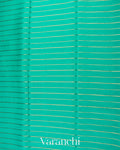 Turquoise Blue Pure Mysore Crepe Silk Saree