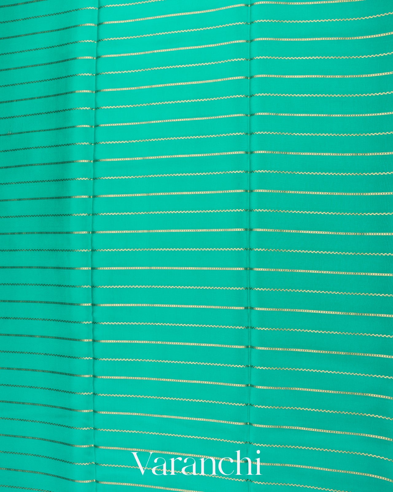 Turquoise Blue Pure Mysore Crepe Silk Saree