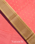 Blush Pink Pure Mysore Crepe Silk Saree 