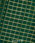Bottle Green Pure Mysore Crepe Silk Saree