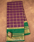 Deep Purple Pure Mysore Crepe Silk Saree