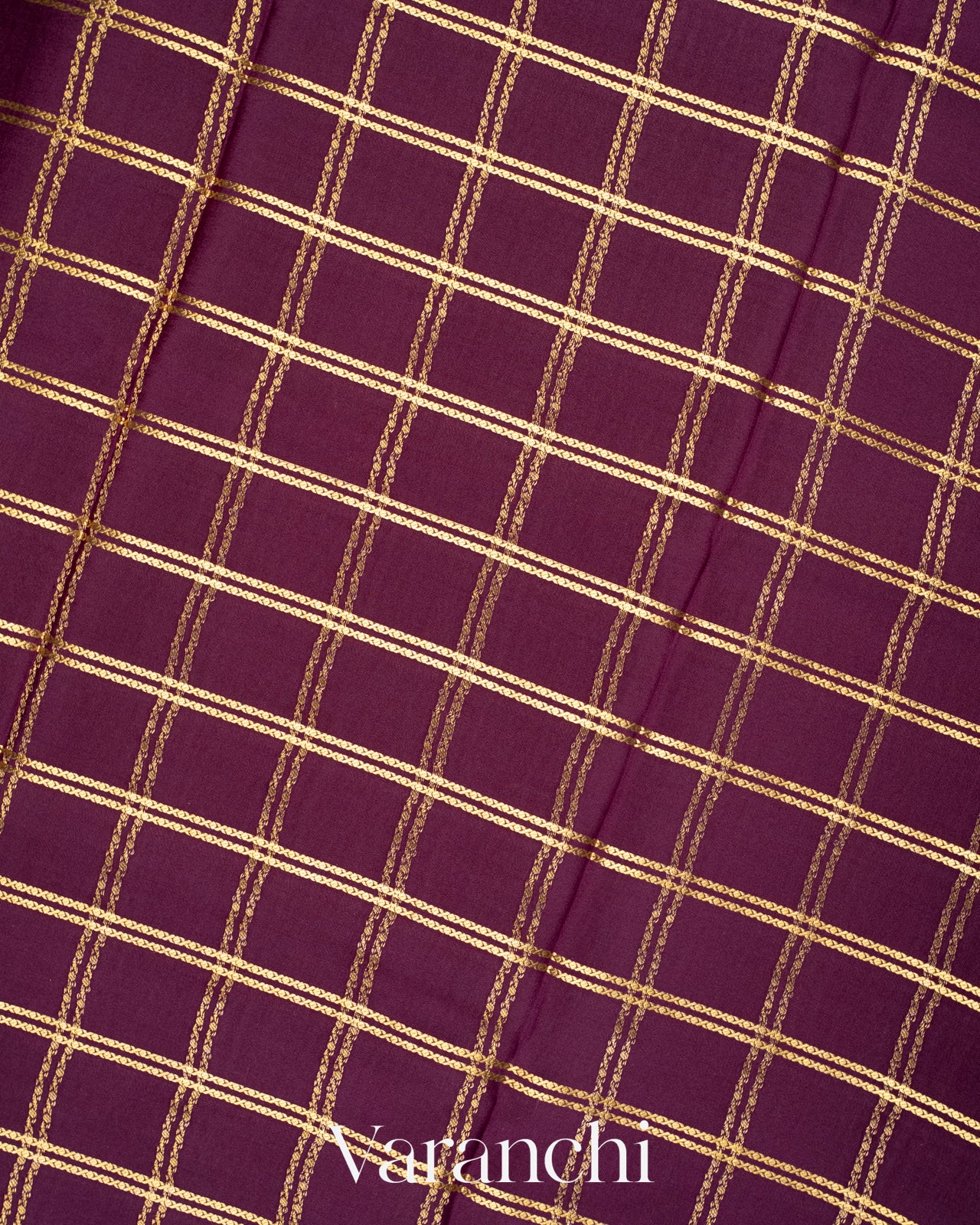 Deep Purple Pure Mysore Crepe Silk Saree