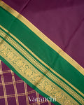 Deep Purple Pure Mysore Crepe Silk Saree