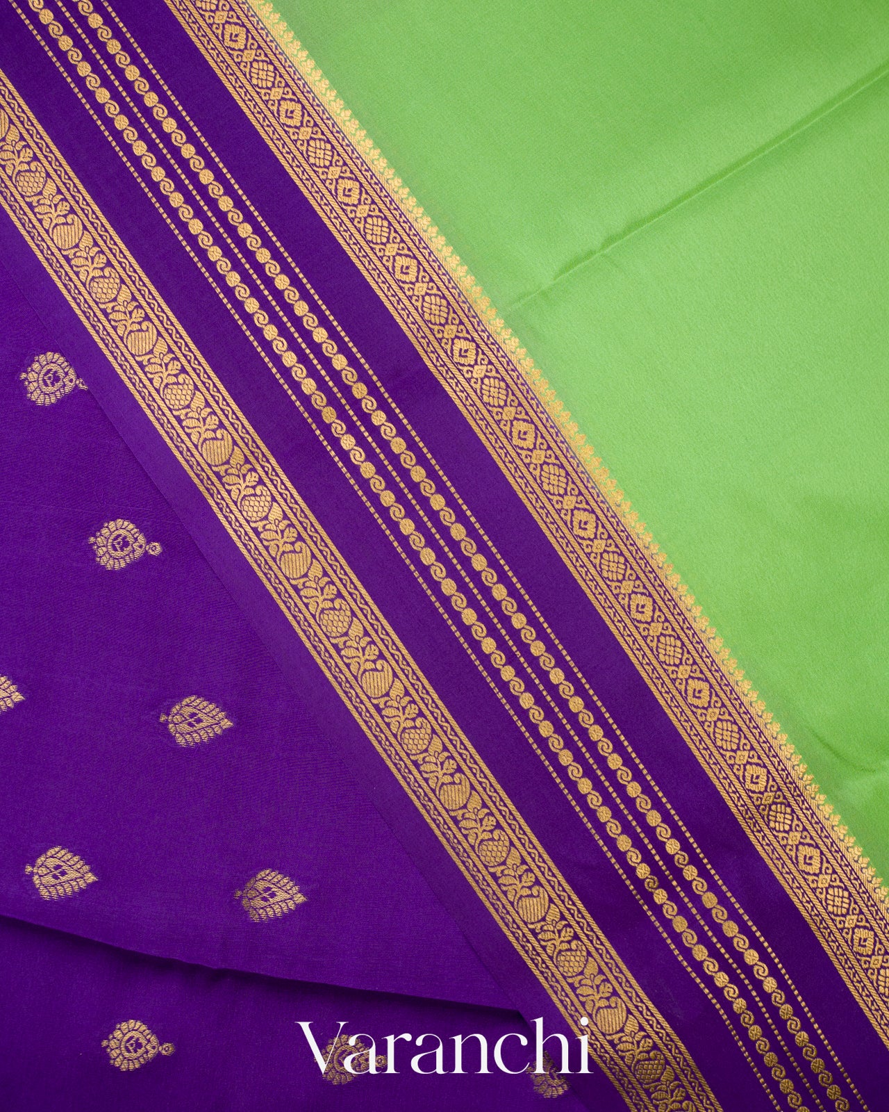 Pista Green Pure Mysore Crepe Silk Saree