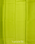 Lime Green Pure Mysore Crepe Silk Saree