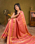 Mauve Pink Pure Mysore Crepe Silk Saree 