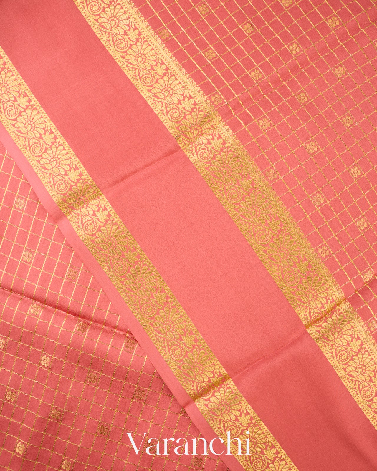 Mauve Pink Pure Mysore Crepe Silk Saree 