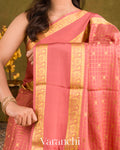 Mauve Pink Pure Mysore Crepe Silk Saree 