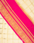 Off White Pure Mysore Crepe Silk Saree