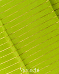 Parrot Green Pure Mysore Crepe Silk Saree