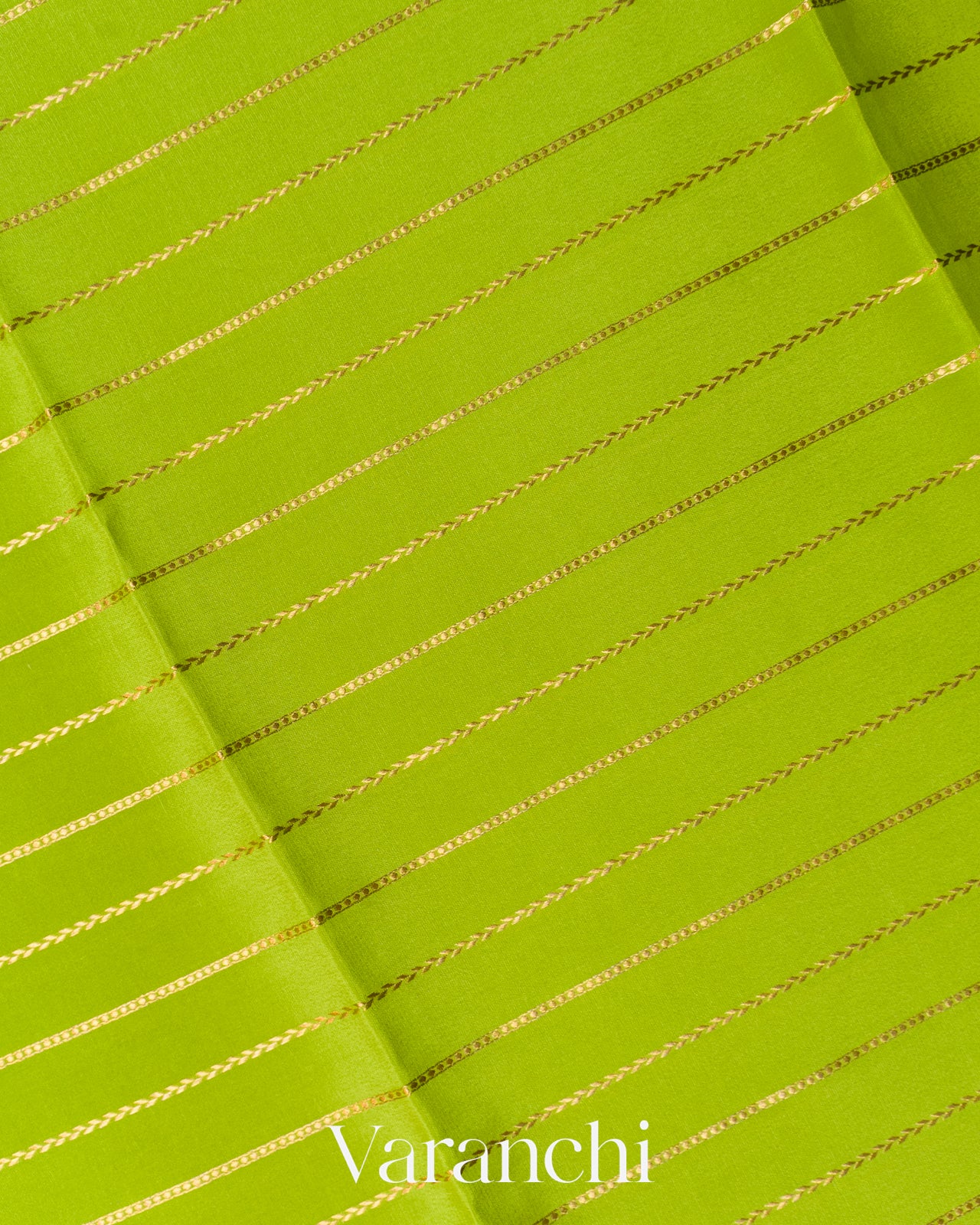 Parrot Green Pure Mysore Crepe Silk Saree