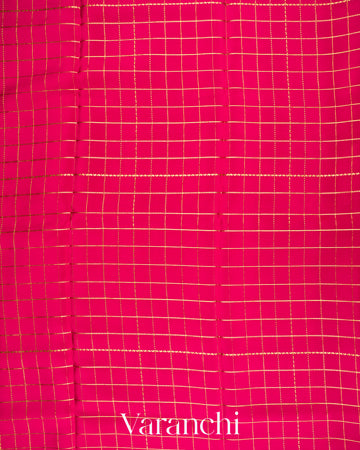 Rani Pink Pure Mysore Crepe Silk Saree