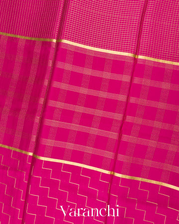 Rani Pink Pure Mysore Crepe Silk Saree