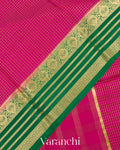 Rani Pink Pure Mysore Crepe Silk Saree