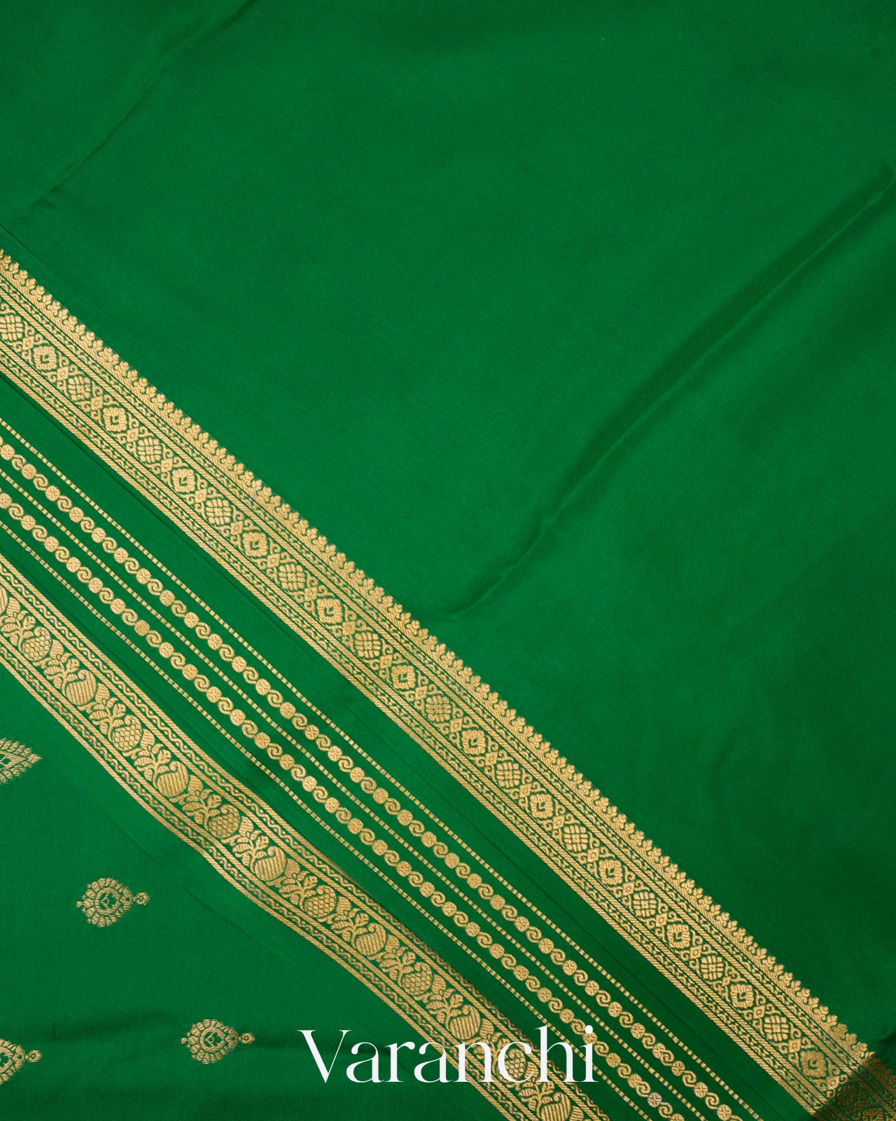 Rust Orange Pure Mysore Crepe Silk Saree