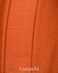 Soft Coral Orange Pure Mysore Crepe Silk Saree