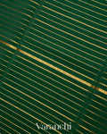 Bottle Green Pure Mysore Crepe Silk Saree