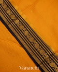 Mustard Yellow Pure Mysore Crepe Silk Saree