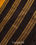 Mustard Yellow Pure Mysore Crepe Silk Saree