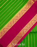 Parrot Green Pure Mysore Silk Saree