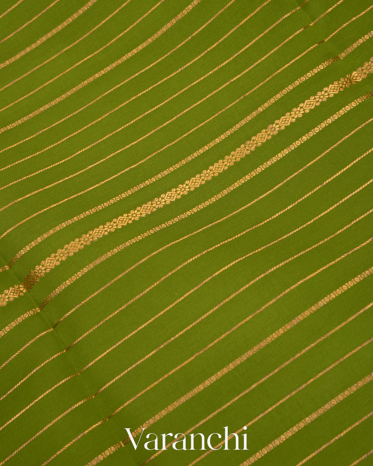 Mehandi Green Pure Mysore Crepe Silk Saree