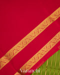 Mehandi Green Pure Mysore Crepe Silk Saree