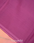 Shades of Mauve and Peach Ombre-Dyed Pure Mysore Crepe Silk Saree