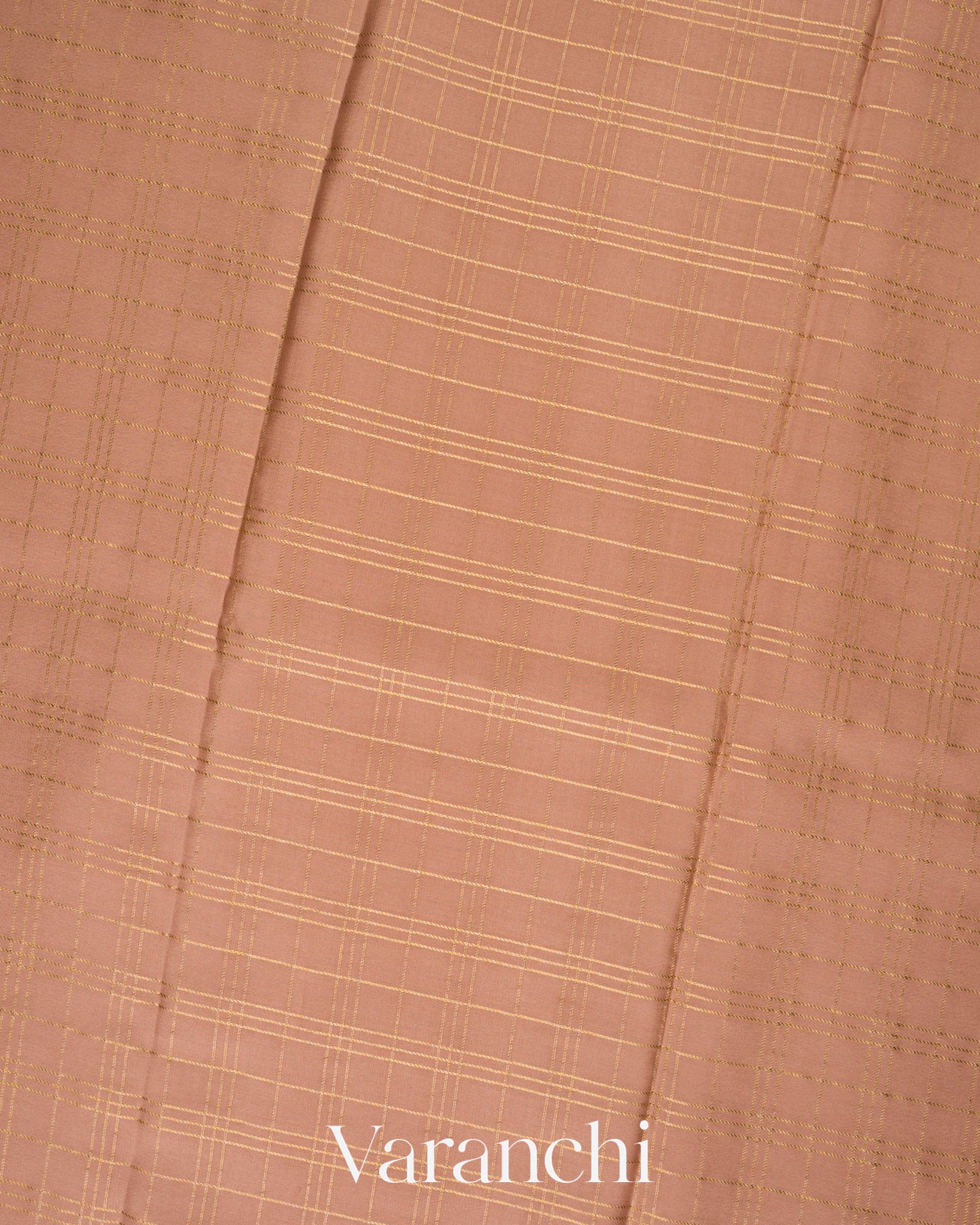 Dusty Peach Pure Mysore Crepe Silk Saree