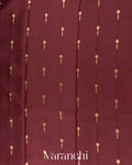 Chocolate Brown Pure Mysore Crepe Silk Saree