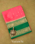Gajari Pink Pure Mysore Crepe Silk Saree