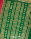 Gajari Pink Pure Mysore Crepe Silk Saree