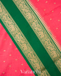 Gajari Pink Pure Mysore Crepe Silk Saree