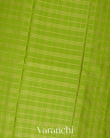 Apple Green Pure Mysore Crepe Silk Saree