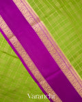 Apple Green Pure Mysore Crepe Silk Saree